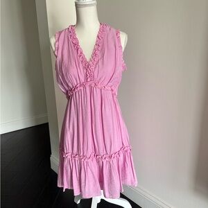 English Factory Pink Ruffle Dress